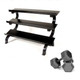 Troy VTX (5-75 lb) Hex Dumbbell Set w/ Rack
