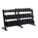 York Rubber Hex Dumbbell Set w/ Rack