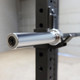 Body-Solid (OB72B) 6' Weight Bar - Chrome Sleeve Close View