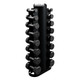 Troy 3-25 lb 12-Sided Rubber Dumbbells & Rack