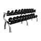 Troy Rubber Pro-Style Dumbbell Set & Rack - 5-50 lbs for Home & Commercial Gyms