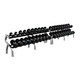 Troy 5-100 lb Pro-Style Rubber Dumbbell Set with Rack