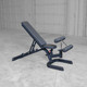 Body-Solid GFID71B Adjustable Free Weight Bench Mid-Incline Chest Press Setup in Training Room