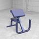 Body-Solid (GPCB329B) Preacher Curl Bench in Garage Gym - Front Angled View