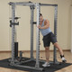 Body-Solid (GPR378) Pro Power Rack - Outer Thigh Exercise on Low Pulley Option