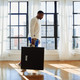 Aeromat Portable Training Pad Carried by Handles into Studio