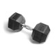 York 50 lb Hex Rubber-Coated Dumbbell