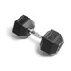 York 45 lb Rubber-Coated Hex Dumbbell