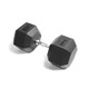 York 80 lb Rubber-Coated Hex Dumbbell