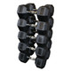 Body-Solid 55-75 lb Rubber Hex Dumbbell Set