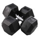 Body-Solid 80 lb Rubber-Coated 6-Sided Dumbbells