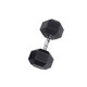 Body-Solid 55 lb Rubber Hex Dumbbell