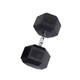 Body-Solid 110 lb Rubber Hex Dumbbell