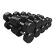 Troy (TSD-R) 10-50 lb 12-Sided Rubber Dumbbell Set