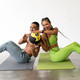 Aeromat Deluxe Rubber Medicine Balls - Partner Trunk Twist Exercise in Fitness Center