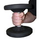 York Barbell Pro-Style Rubber Dumbbell - Shortened Grip Area Close View