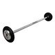 Troy 30 lb Black Cast Iron Fixed Barbell - Straight Bar and Chrome End Caps