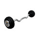 Troy 70 lb Black Cast Iron Fixed Barbell - EZ Curl Bar and Chrome End Caps