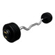 Troy 100 lb Pro-Style Barbell w/ EZ Curl Bar and Black End Caps