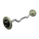 Troy 30 lb Pro-Style Fixed Weight Barbell w/ EZ Curl Bar and Black End Caps