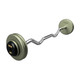 Troy 60 lb Pro-Style Barbell w/ Black End Caps and EZ Curl Bar