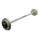 Troy 50 lb Gray Cast Iron Fixed Barbell w/ Straight Bar and Rubber End Caps