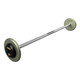 Troy 30 lb Gray Cast Iron Fixed Barbell w/ Straight Bar and Rubber End Caps