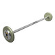 Troy 30 lb Gray Cast Iron Fixed Barbell w/ Chrome End Caps and Straight Bar