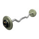 Troy 40 lb Gray Cast Iron Fixed Barbell w/ EZ Bar and Black End Caps