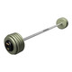 Troy 110 lb Gray Cast Iron Fixed Barbell with Black End Caps