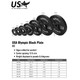 Troy USA Sports Black Cast Iron Olympic Plates - Dimensions & Specifications