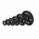 USA Sports Black Barbell Standard Olympic Plates - 2.5-45 lb Sizes Pictured Together