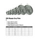 Troy USA Sports Gray Cast Iron Olympic Plates - Specifications