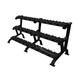 Troy 3-Tier Dumbbell Rack w/ Saddles and Black Matte Frame
