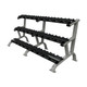 Troy Barbell (DR-15) 3-Tier Dumbbell Rack w/ Silver Frame Color