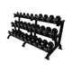 Troy Barbell 3-Tier Saddle Dumbbell Rack w/ Optional Dumbbells