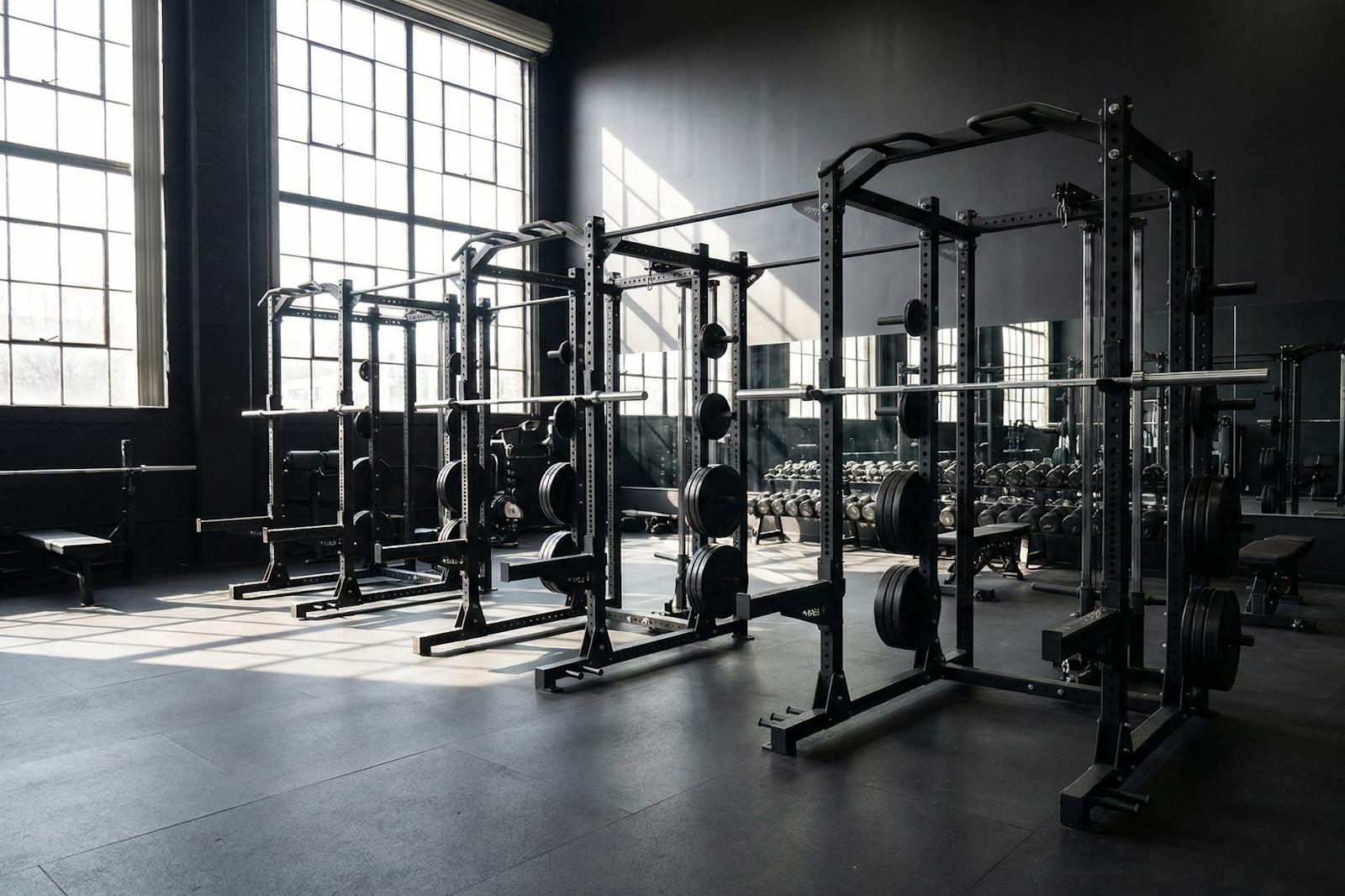 Commercial Power Racks in Gym