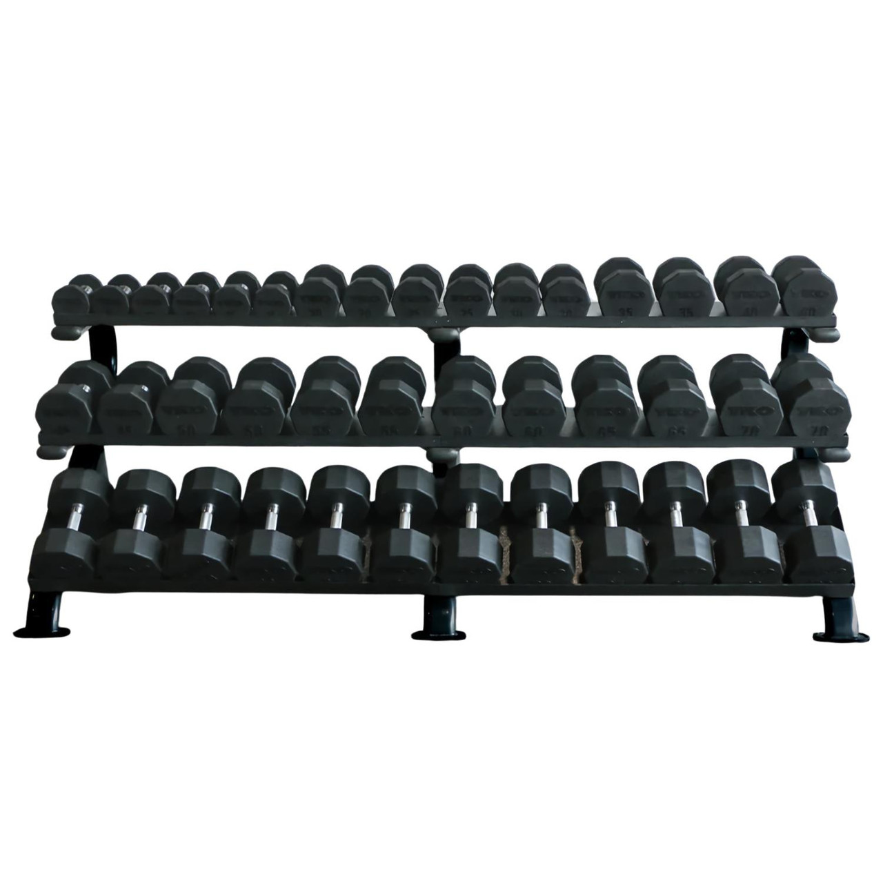 TKO (891HDR-BK) Mega 3-Tier Dumbbell Rack | Commercial