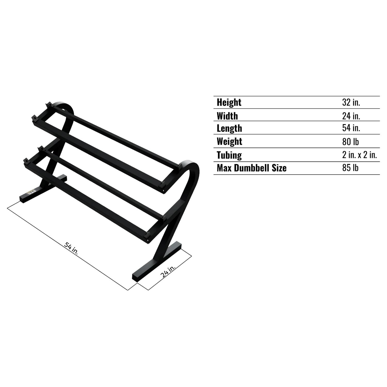 Troy VTX (T-DR) 2-Tier Hex Dumbbell Rack | Free Shipping