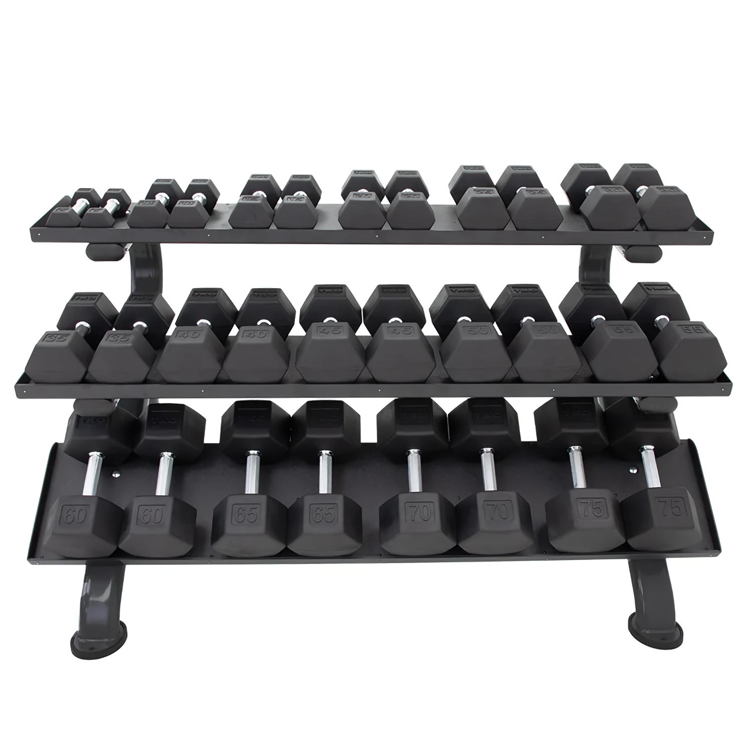 TKO (#890HDR-BK) 3-Tier Dumbbell Rack | Gtech Fitness TKO (#890HDR-BK) 3-Tier Dumbbell Rack | Gtech Fitness