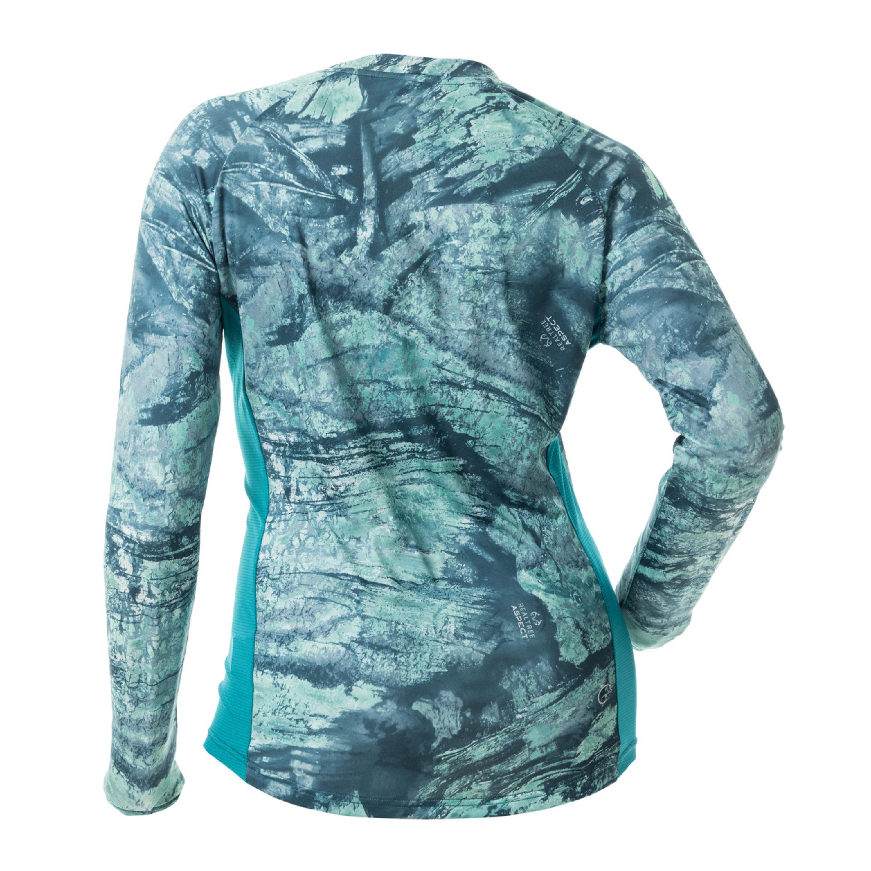 DSG Outerwear Sydney Long Sleeve Shirt - Realtree Aspect Ocean Spray/orchid, Women's, Size: XL, Blue