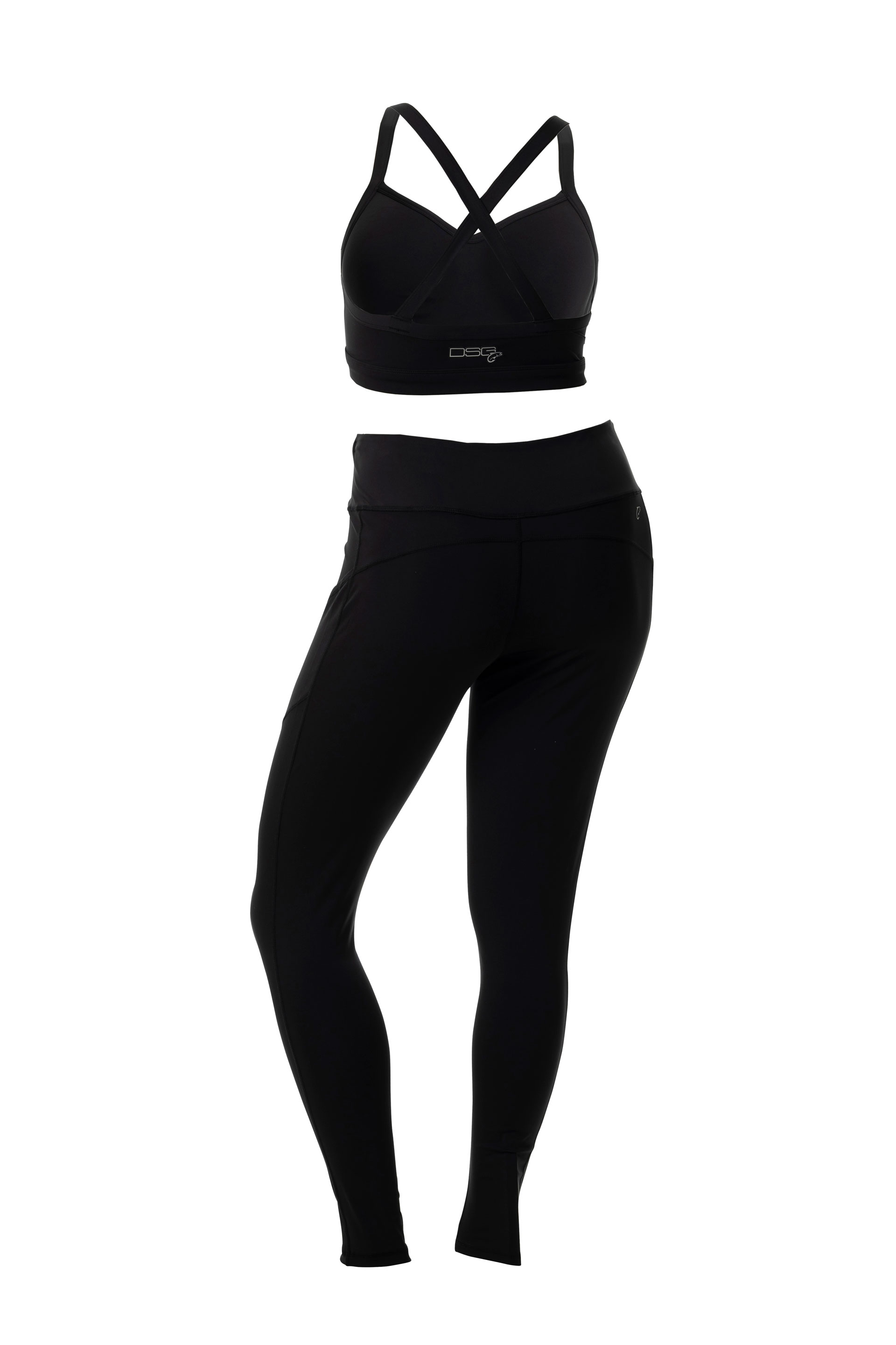 NWT DSG Women's Seamless Front Zip Sports Bra Size S Space White/Blk $30  P137