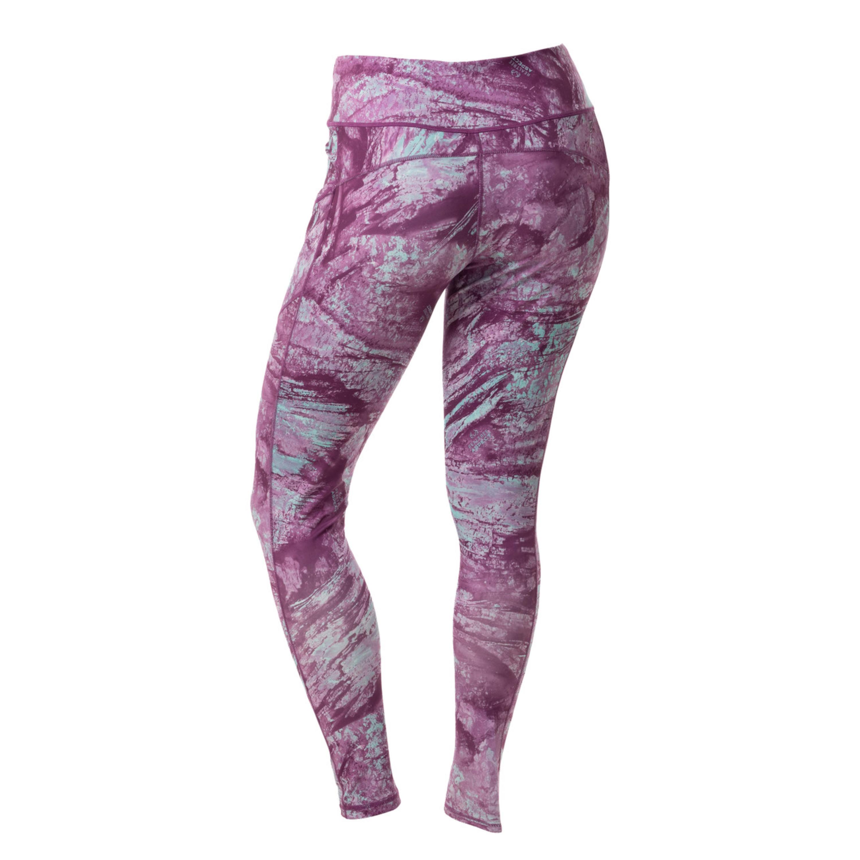 Reebok Womens Purple Camo Athletic Workout Leggings Size S Small Camouflage