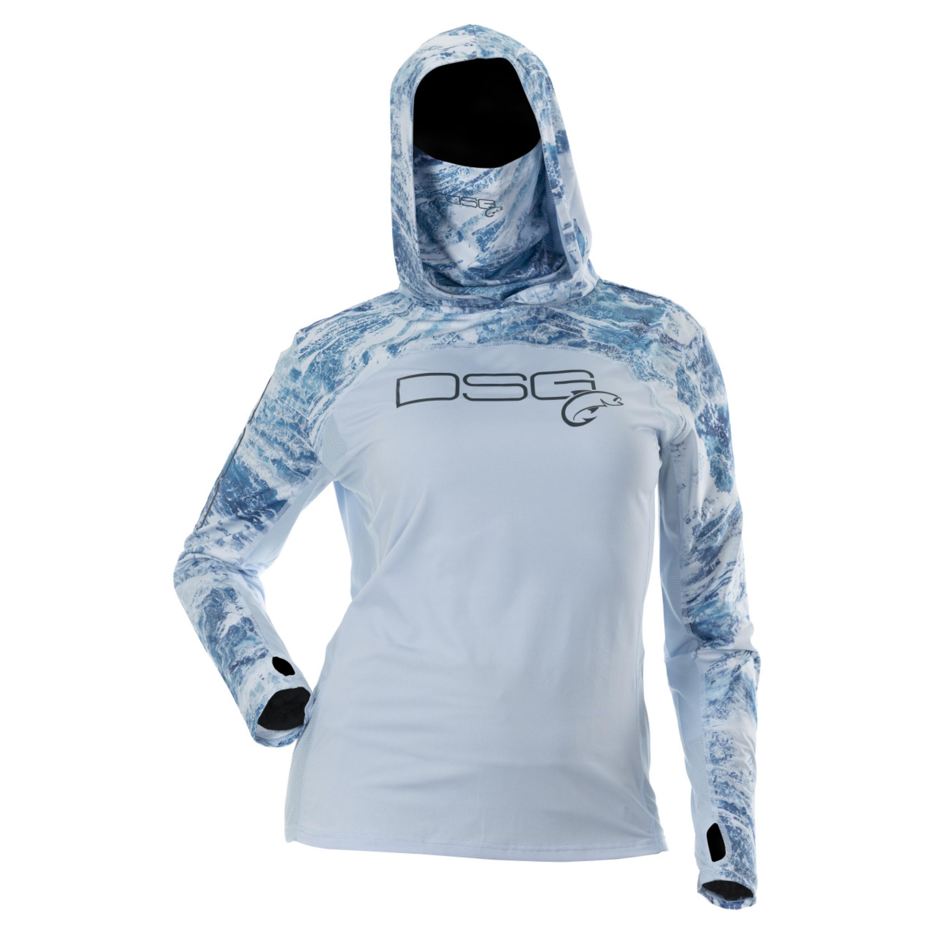 Pelagic Fishing Shirt UPF 50 Hooded Face Cover Fishing Clothes Sun