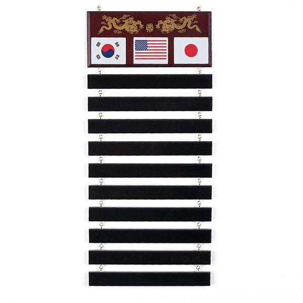 10 Level Martial Arts Belt Display Rack