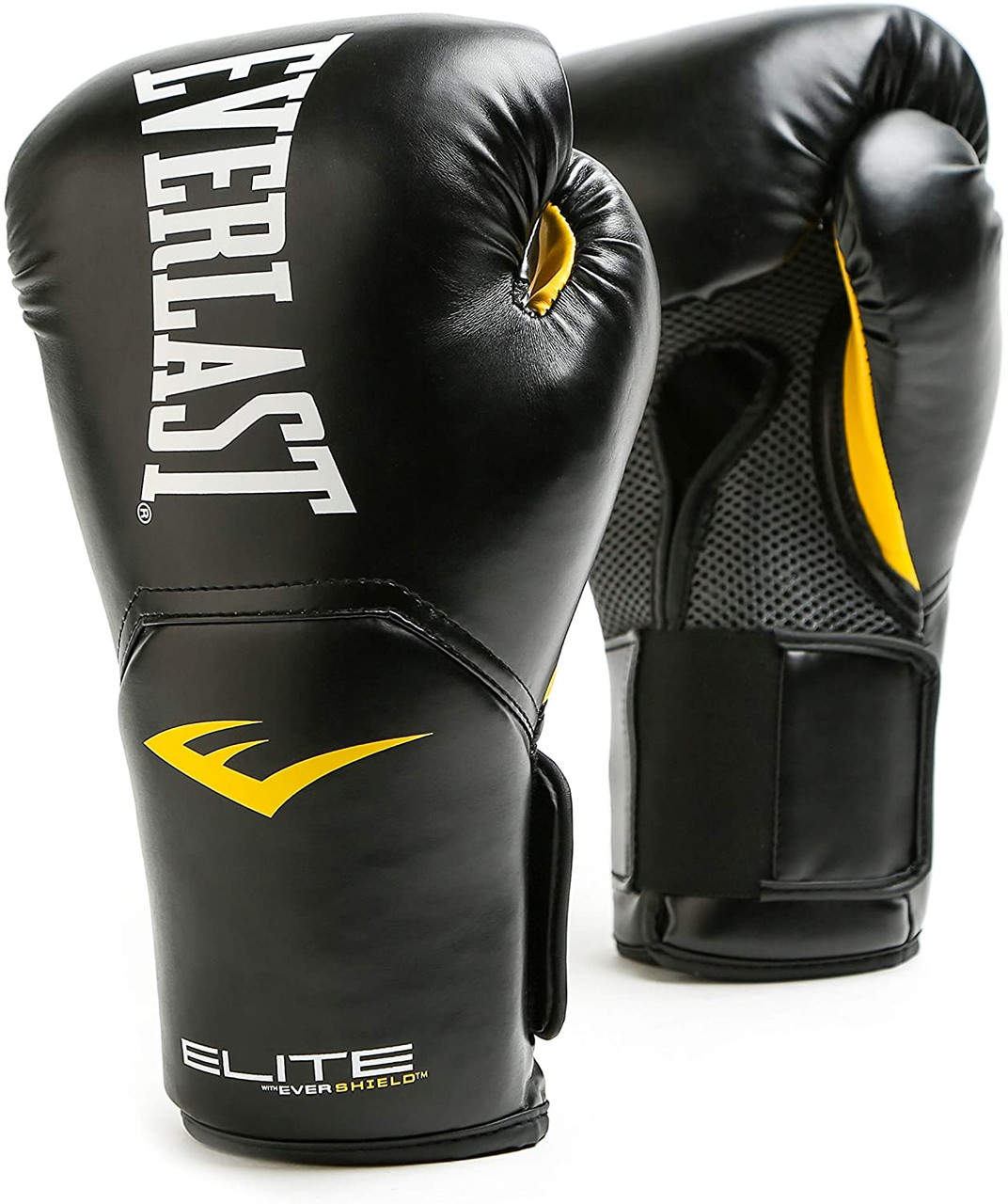 Everlast Elite Pro Hook and Loop Training Gloves- Black