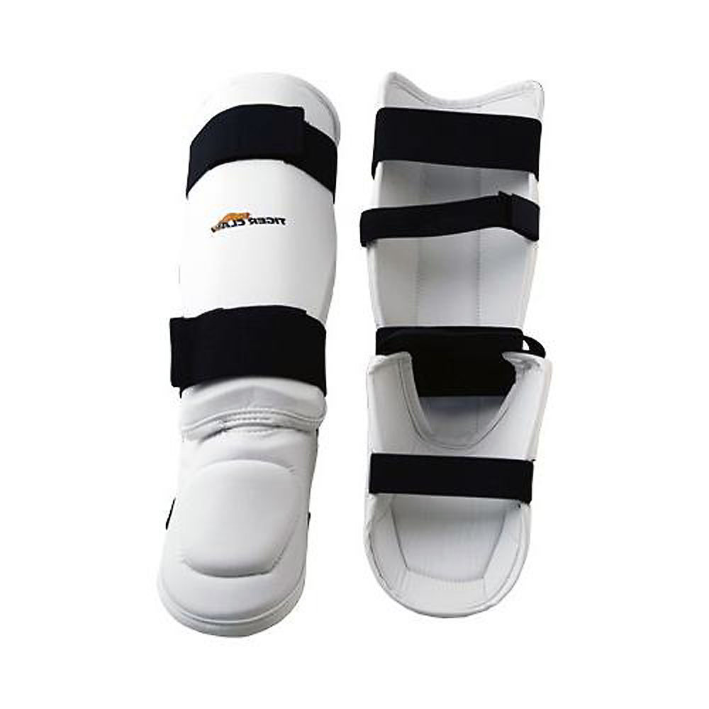 TIGER CLAW VINYL SHIN INSTEP GUARD WHITE | Shogun Supplies