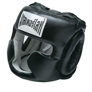THAI SMAI BOXING HEAD GEAR BLACK