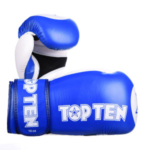TOP TEN STAR Blue/White XLP WAKO Boxing Gloves, 2068-6