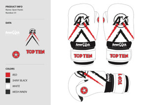 Amerikick Top Ten Open Gloves model 2019-2020, 21656-6